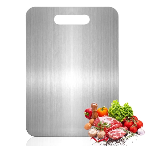 Tabla de cortar Gnodry 34x23 cm, acero inoxidable de grado alimenticio