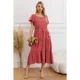 thumbnail image 1 of Vestido Largo Mujer Primavera Casual Manga Corta Escalonado 329, 1 of 3