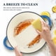 thumbnail image 3 of Libro de cocina Dutch Oven Overmont de hierro fundido esmaltado de 7 litros con tapa, azul, 3 of 8