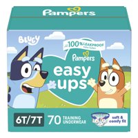 Pantalones De Entrenamiento Pampers Easy Ups Bluey, Tallas 6T-7T, 70 Unidades
