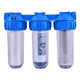 thumbnail image 1 of Filtro agua triple anti sarro ablandador 10 pulgadas azul, 1 of 2