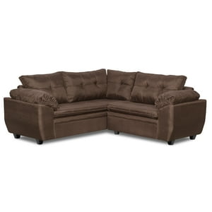 Deco Outlet - Seccional Liverpool 3.2 Tela Chocolate