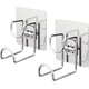 thumbnail image 1 of ® Paquete de 2 ganchos adhesivos de acero inoxidable, ganchos de pared resistentes, ultra resistentes e impermeables, para batas, abrigos, toallas, bolsos, hogar, cocina y baño., 1 of 7