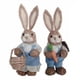 thumbnail image 5 of 1 Par De Figuritas De Conejito De Decoración De Conejo De Pascua De Paja Para Vacaciones Azul, 5 of 5