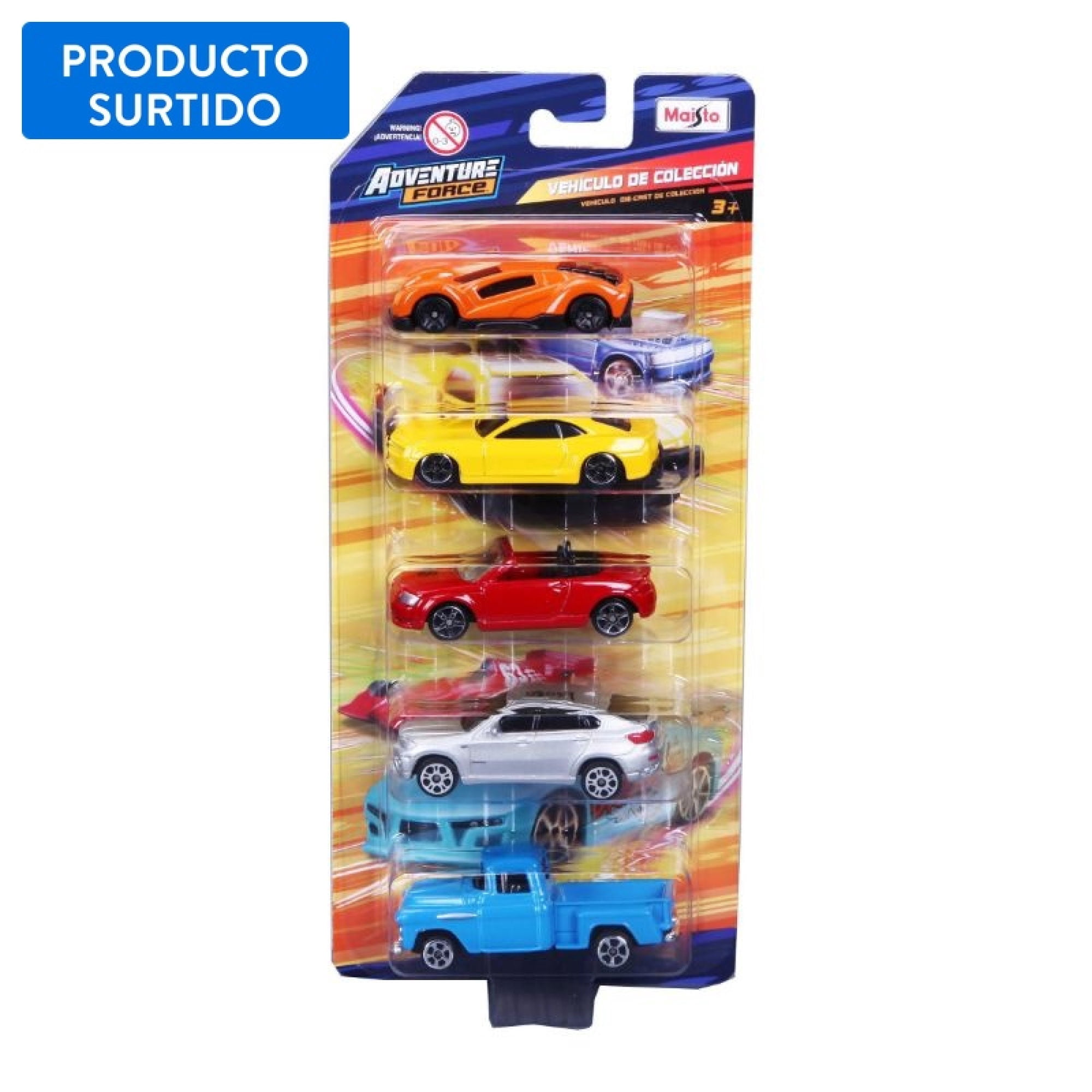 Pack 5 Autos Colección, Producto Surtido 1 Un 1 Un Adventure Wheels