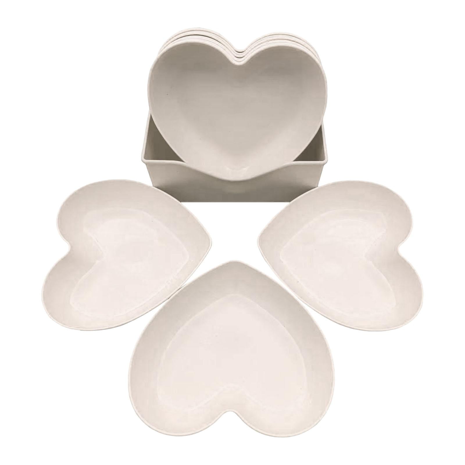 Bothyi - Platos Para Servir Frutas, Plato Decorativo En Forma De Corazón Para Galletas De Frutas, Fiesta, Color Blanco