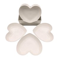 Bothyi - Platos Para Servir Frutas, Plato Decorativo En Forma De Corazón Para Galletas De Frutas, Fiesta, Color Blanco