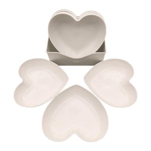 Bothyi - Platos Para Servir Frutas, Plato Decorativo En Forma De Corazón Para Galletas De Frutas, Fiesta, Color Blanco