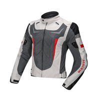 Magideal - Chaqueta Impermeable Para Motocicleta, Ropa Para Motociclista, Malla Transpirable Reflectante, Unisex, Para Adultos, Protección Duradera, Chaqueta , L Blanco