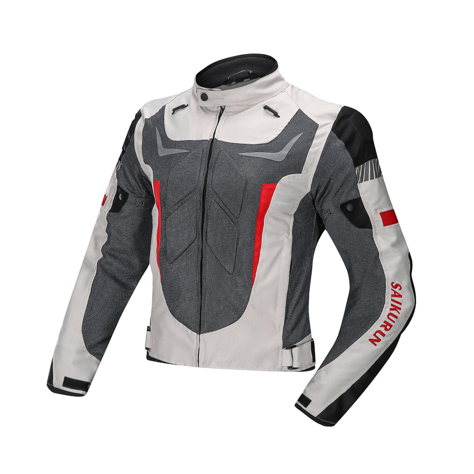 Magideal - Chaqueta Impermeable Para Motocicleta, Ropa Para Motociclista, Malla Transpirable Reflectante, Unisex, Para Adultos, Protección Duradera, Chaqueta , L Blanco