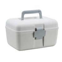 Ioensy - Caja De Almacenamiento De Medicamentos Contenedor Organizador Estuche De Almacenamiento De Primeros Auxilios Para Cosméticos Azul