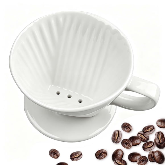 Cafetera de goteo NBYHZLS de cerámica para pour over, blanca