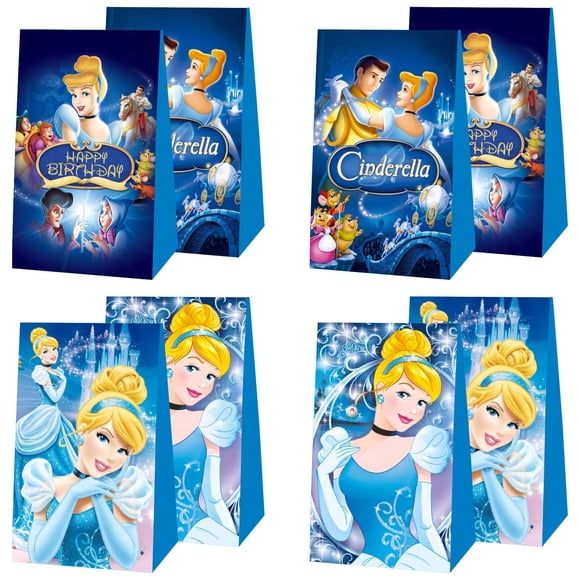Bolsas de Regalo para Fiesta CICICO Cenicienta 12 unidades 21x12x7 cm