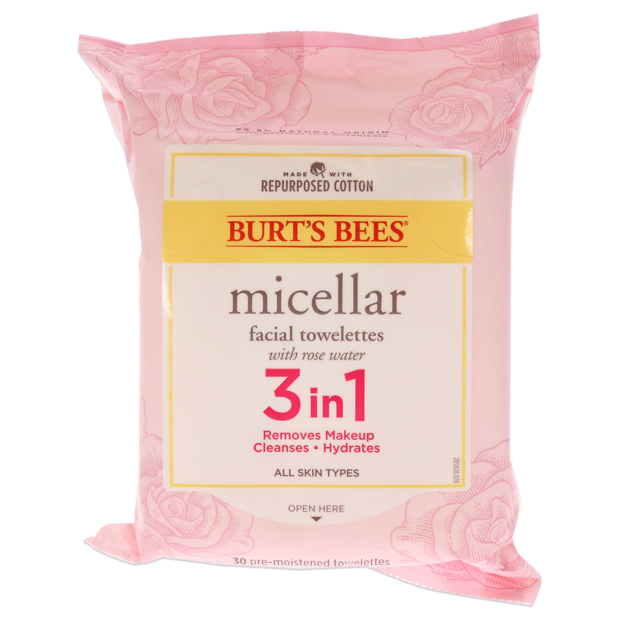 Burt's Bees - Toallitas Desmaquillantes Micelares Agua De Rosas De Para Unisex 30 Toallitas