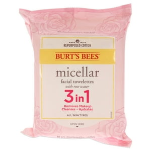 Burts Bees - Toallitas Desmaquillantes Micelares - Agua De Rosas De Para Unisex - 30 Toallitas