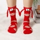 thumbnail image 2 of Calcetines de San Valentín, calcetines magnéticos con estampado de labios, diseño divertido y novedoso, para el día de San Valentín, para uso diario en pareja (estilo labios)., 2 of 7