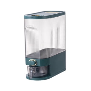 Magideal - Dispensador De Arroz, Organización De Cocina, Contenedor De Arroz Sellado Con Taza Medidora Para Granos, Alimentos Secos, Harina, Soja, Cocina , Verde Grande