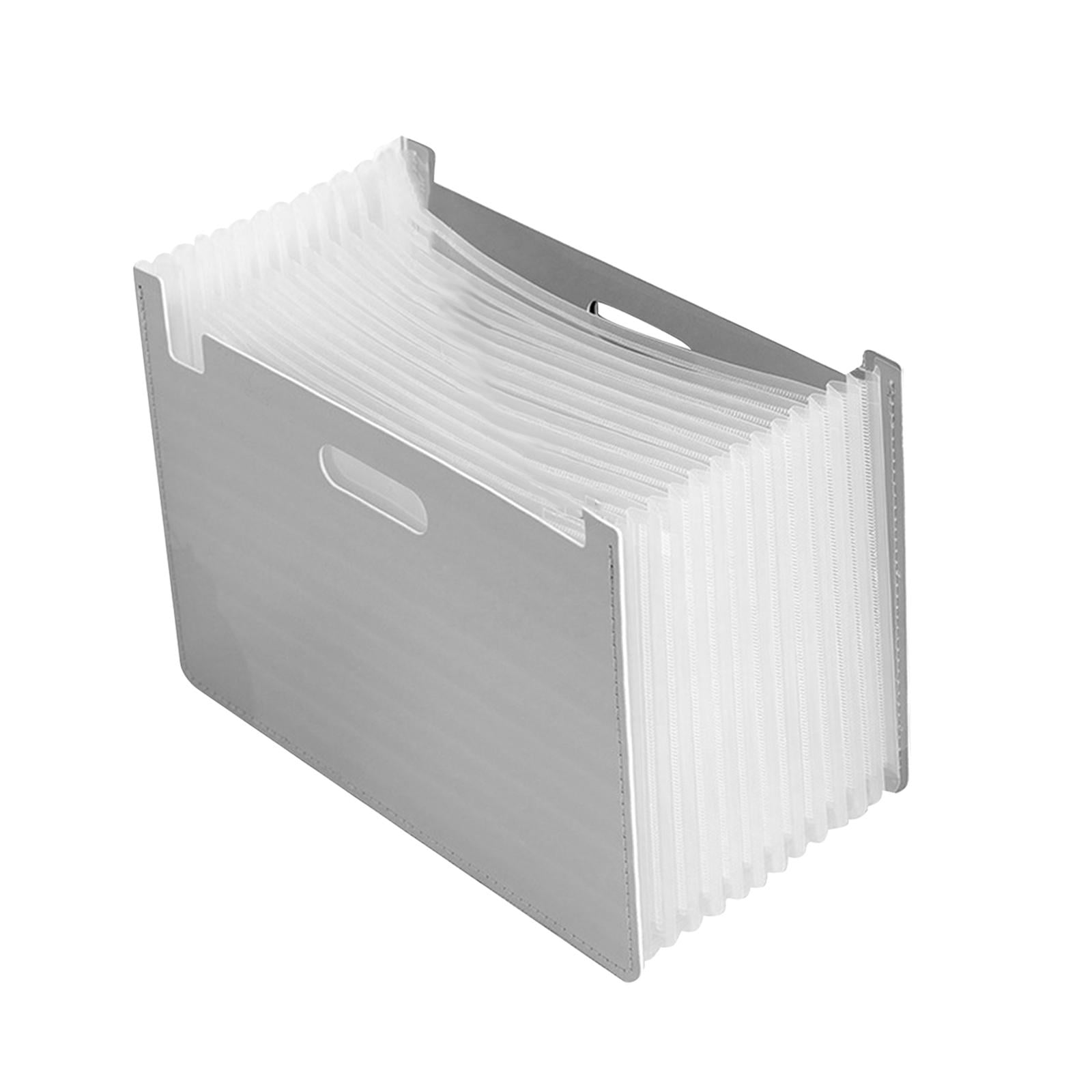 Magideal - Organizador De Archivos En Acordeón, Organizador De Archivos En Expansión, Archivador En Expansión, Archivador, Carpeta De Archivos En Acordeón Para A Gris