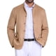 thumbnail image 1 of INSPIRE CHIC Chaqueta de Traje Casual para Hombre Cuello Mao de un Solo Botón Blazer de Ante M Caqui, 1 of 6