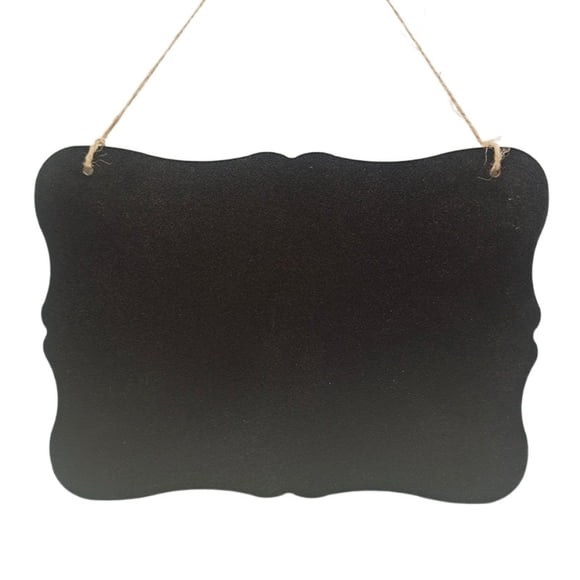 Letrero de pizarra colgante FANBODTA, vintage, de madera borrable, 23 x 17 cm