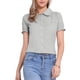 thumbnail image 1 of INSPIRE CHIC Blusas Vintage para Mujer con Cuello Peter Pan y Botones de Algodón Gris Claro XS, 1 of 6