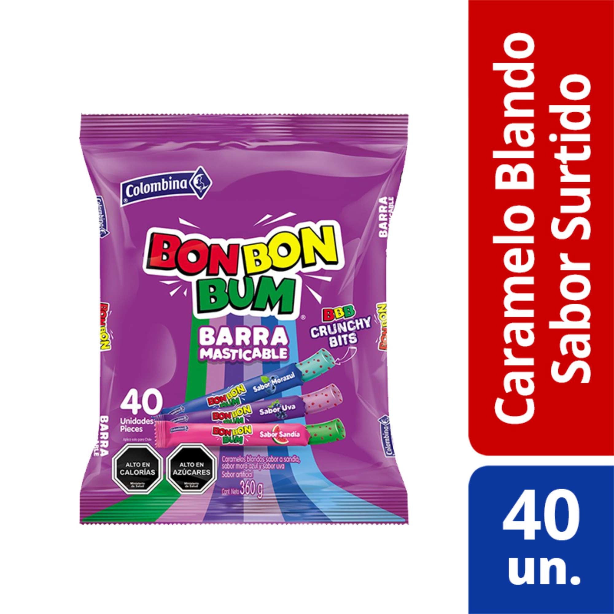 Caramelo Masticable Bonbon Bum Sabor Surtido 360 g Colombina