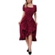 thumbnail image 1 of INSPIRAR CHIC Vestido Victoriano para Mujeres Traje Renacentista Vestido Midi con Cintura Fruncida y Volantes XL Burdeos, 1 of 6