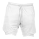 thumbnail image 2 of Pantalones Cortos Para Correr 2 En 1 Para Hombres Pantalones Cortos De Capa Base Incorporados Bolsillo Blanco L, 2 of 5