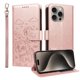 thumbnail image 1 of Funda Cartera para iPhone 15 Pro Max Perro Cachorro Grabado con Tarjetas Soporte Correa Rosa, 1 of 6