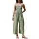 thumbnail image 1 of INSPIRE CHIC Monos Holgados para Mujer con Tirantes Ajustables, Sin Mangas, Pantalones Largos, Verde Militar, 1 of 6
