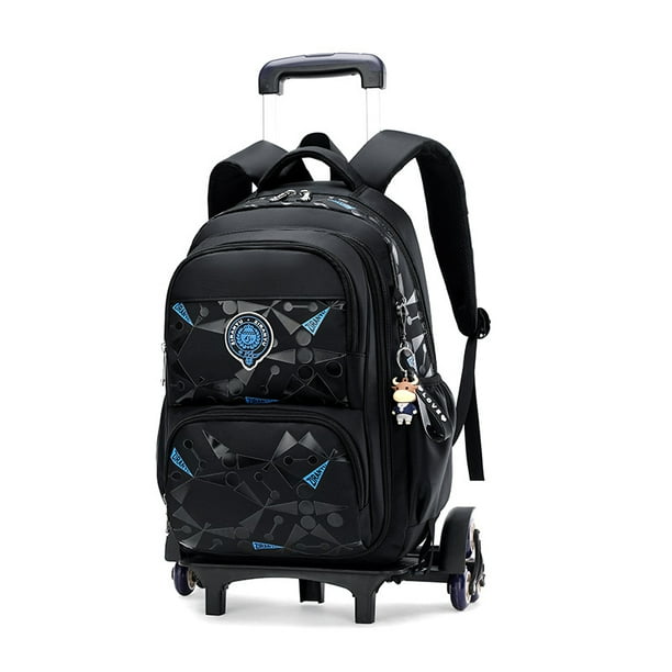 High-capacity on 2/6 Wheels Waterproof Luggage Rolling Bag Student Shoulder Backpack Detachable Children Rolling School Bags