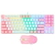 thumbnail image 3 of Kit Gamer Rosado/blanco Teclado G26 + Mouse Onikuma Rgb Lujo, 3 of 3