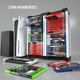thumbnail image 2 of Torre de Almacenamiento de Videojuegos, Estantería de Almacenamiento de Videojuegos Vertical u Horizontal para Juegos de PS5 PS4 Xbox Incluye 2 Ganchos para Auriculares-46 UNIDADES, 2 of 8
