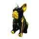 thumbnail image 1 of Estatua De Bulldog Francés, Estatuilla De Animal, Artesanía De Resina, Escultura De Perro Multicolor, áurea Blanca Y Negra, 1 of 5
