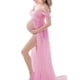 thumbnail image 1 of Women's Maternity Off Shoulder Lace Split Tail Photography Dress For Summer, 1 of 3
