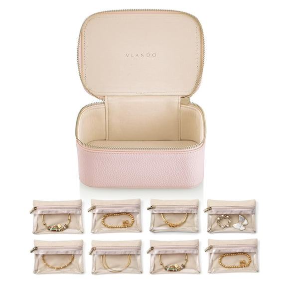 Organizador de joyas Vlando Travel para niñas y mujeres con 8 bolsas