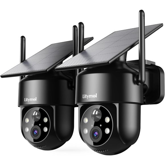 Cámara de Seguridad LITYMOL 2K Solar Inalámbrica Exterior 360°