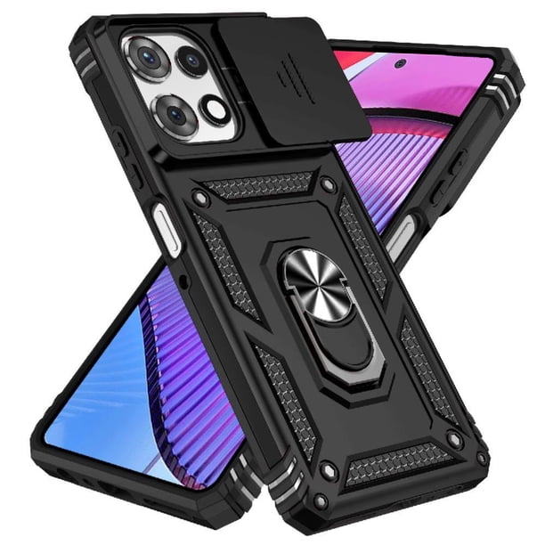 Funda Resistente Anillo Soporte Motorola Moto G Play 5G 2025 Privacidad Cámara Montaje Magnético Negro