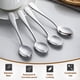 thumbnail image 2 of Xiao Hua Cucharas de acero inoxidable - Paquete de 6 cubiertos, cucharilla de 18,5*3,8 cm para café, postre, uso diario, cubiertos de plata, cucharas de mesa duraderas., 2 of 3