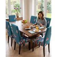 Mylhogar - Juegos De 6 Fundas Para Sillas Con Diseño Elastico