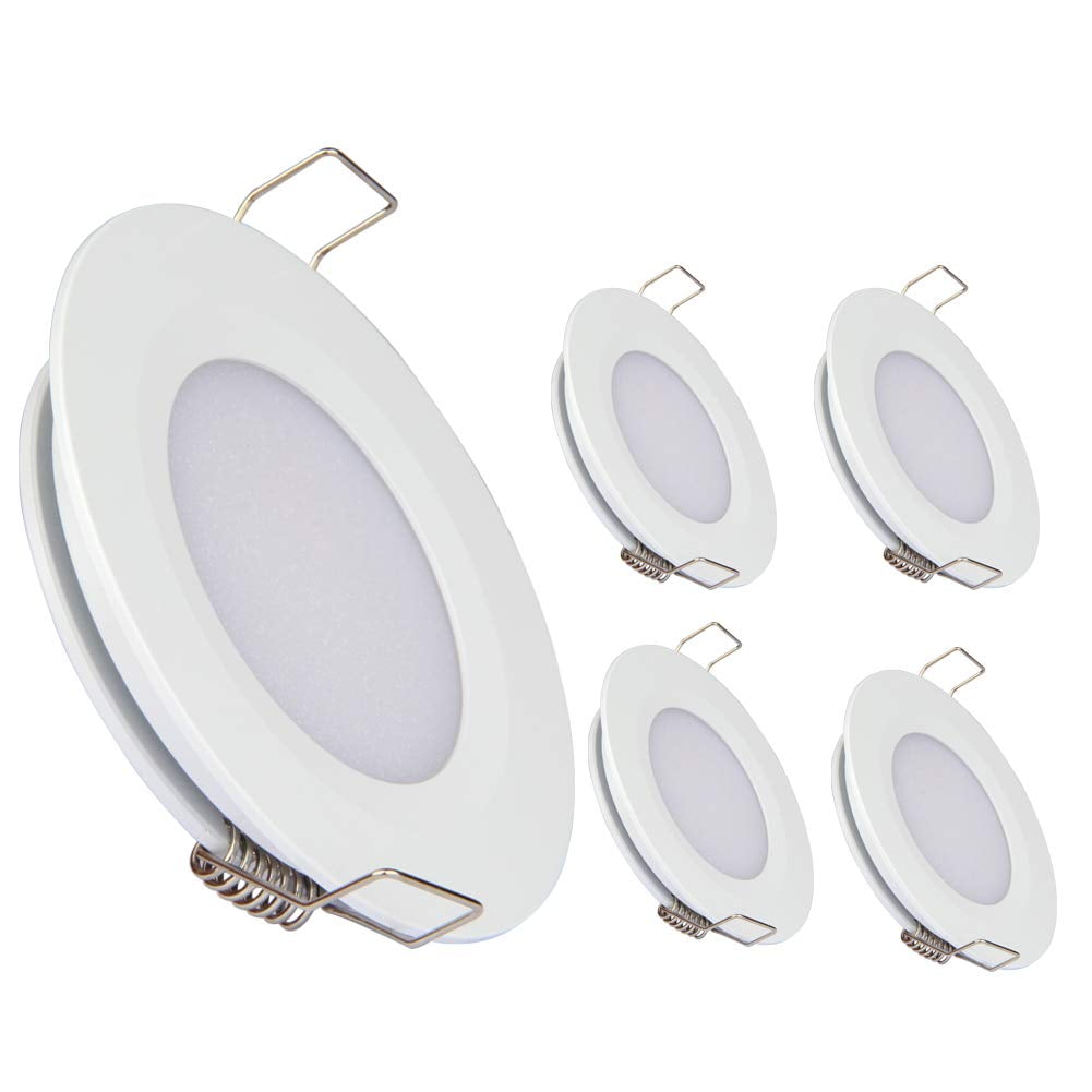 Lámpara De Techo Acegoo Rv, Aluminio Completo, 12 V, Led Regulable, Paquete De 4 Unidades