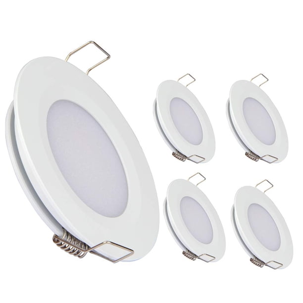 Lámpara de techo Acegoo RV, aluminio completo, 12 V, LED regulable, paquete de 4 unidades