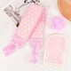 thumbnail image 1 of 3pcs Exfoliating Bath Towel Set, 3 In 1 Back Bath Scrubbing, Body Cleaning Washcloth, Soft Bath Glove, Shower Ball Loofah, Exfoliating Skin Towel Bath Tools Set For Back Rubbing, Deep Body Cleansing,, 1 of 5