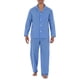 thumbnail image 1 of Conjunto de pijama Fruit of the Loom para hombre, manga larga, popelina, azul, 1 of 4