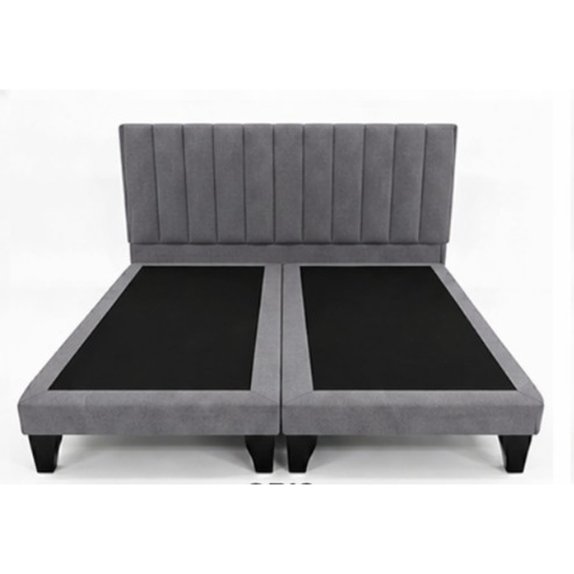 Rous Muebles - Cama Premium 2 Plazas, Color Gris