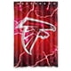 thumbnail image 1 of Cortina de ducha de los Atlanta Eagles Falcons, juego de cortina de baño con ganchos, tamaño 48 x 72 pulgadas, 1 of 3