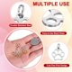 thumbnail image 3 of Uxcell Encantos de Huella de Pata de Perro 3mm, 20 Piezas Colgante de Huella de Pata de Gato Perro Lindo Hueco Animal Colgantes de Huella Llaveros para Hacer Joyas de Bricolaje Collar Pulsera, Plata, 3 of 7