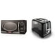 thumbnail image 1 of Horno microondas Nostalgia Retro 0.9 pies cúbicos 800 W y tostadora BLACK+DECKER 2 rebanadas T2569B 850 W, 1 of 3