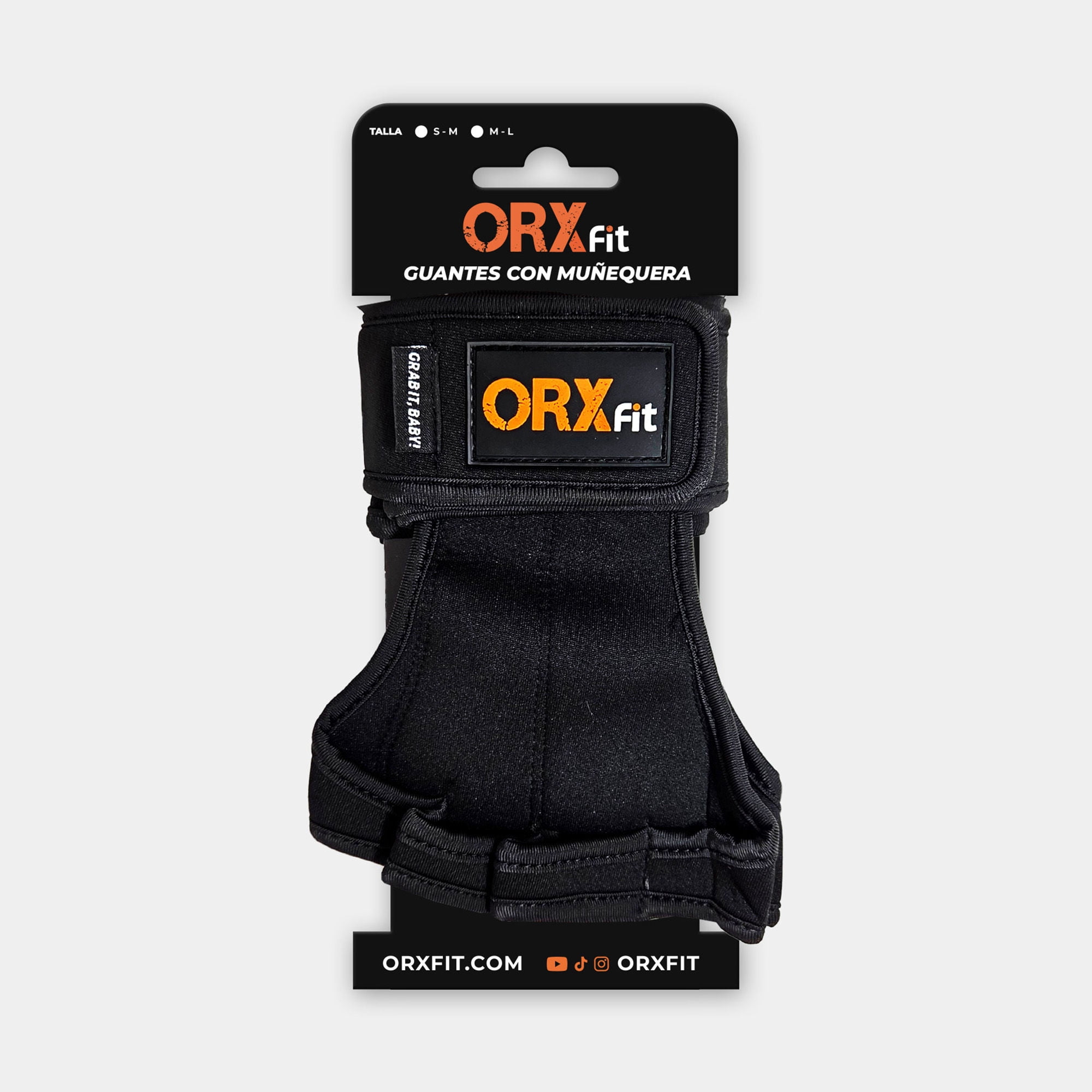 Guantes con Muñequeras Negro ORXfit