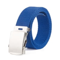 Ekol Tactica Militar - Cinturón Azul Rey Militar De Lona Y Nailon Hebilla Metalizada